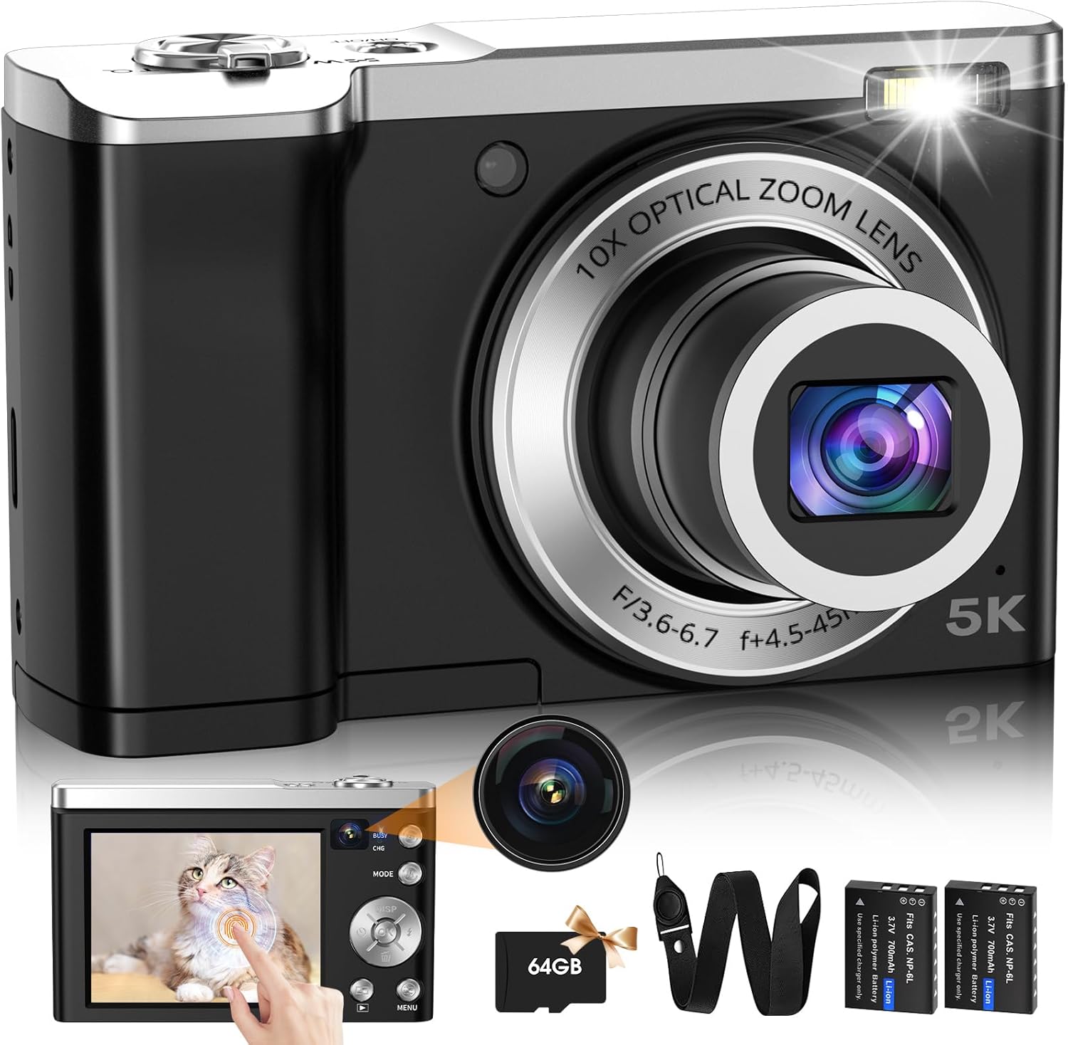 Lecnippy 5K デジタルカメラ