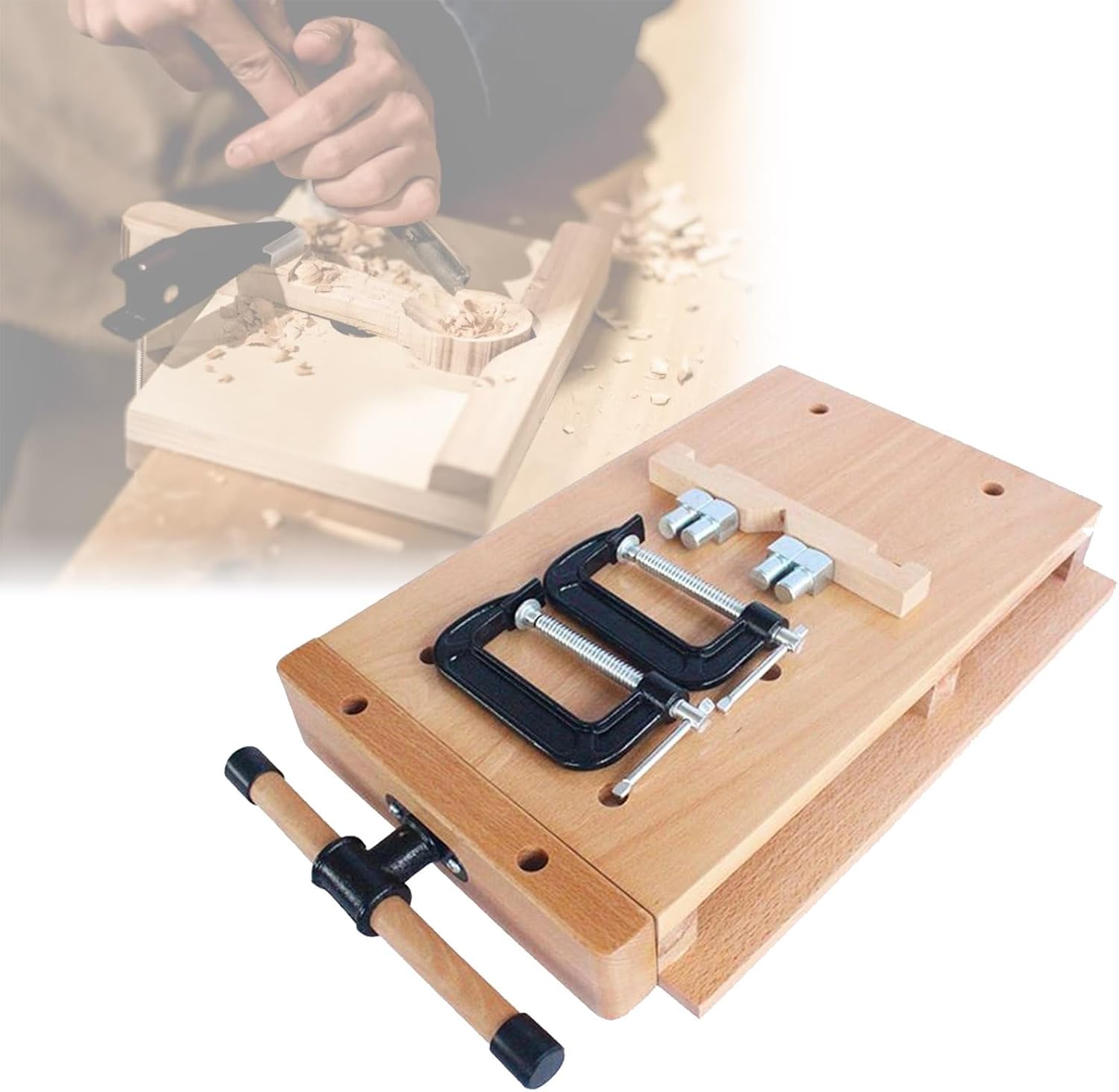 ポータブル木工バイス、木工ベンチバイス